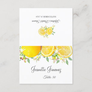 Tarjeta moderna Boho Lemon Summer Boda Place