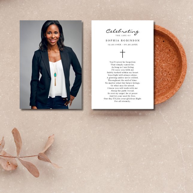 Tarjeta Moderna celebración del funeral conmemorativo de l (Subido por el creador)