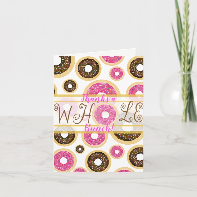 Tarjeta moderna de agradecimiento de donas con spr (Anverso)