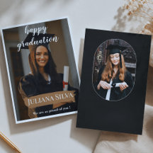 Tarjeta moderna de anuncio de graduación