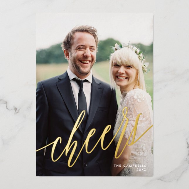 Tarjeta moderna de caligrafía de Navidad REAL Foi (Anverso)