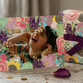 Tarjeta moderna de cumpleaños con foto personaliza