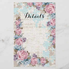 Tarjeta moderna de detalles florales