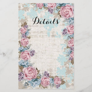 Tarjeta moderna de detalles florales