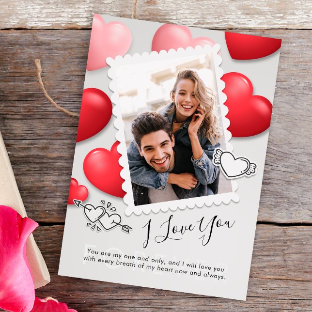 Tarjeta moderna de día de San Valentín con foto (Subido por el creador)