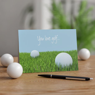 Tarjeta moderna de Día del Padre para golfistas