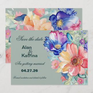 Tarjeta moderna de eucalipto verde floral para gua