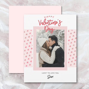 Tarjeta moderna de Feliz Día de San Valentín con f