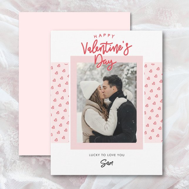 Tarjeta moderna de Feliz Día de San Valentín con f (Subido por el creador)