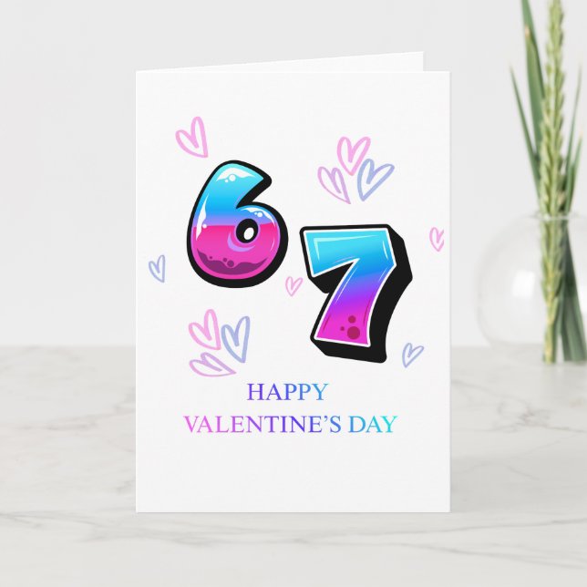 Tarjeta moderna de feliz día de San Valentín con g (Anverso)