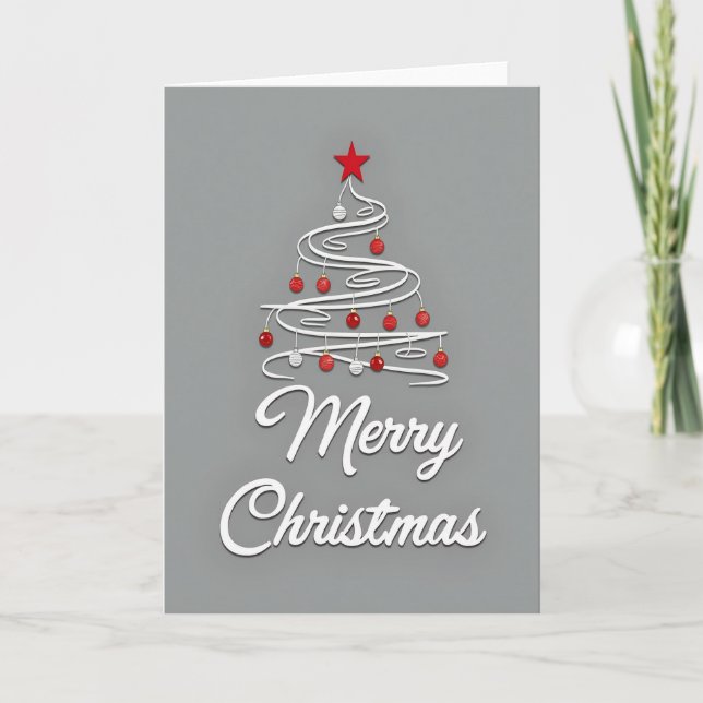 Tarjeta moderna de Feliz Navidad (Anverso)