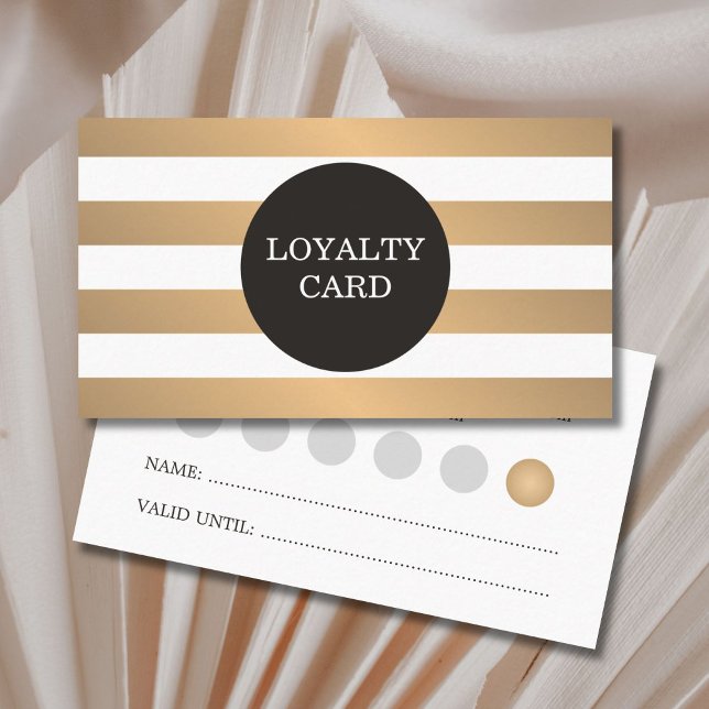 Tarjeta moderna de fidelidad de belleza gris rayad (Subido por el creador)