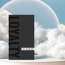 Tarjeta moderna de fidelidad negra monocroma