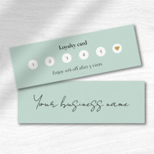 Tarjeta moderna de fidelización verde azulada a lo