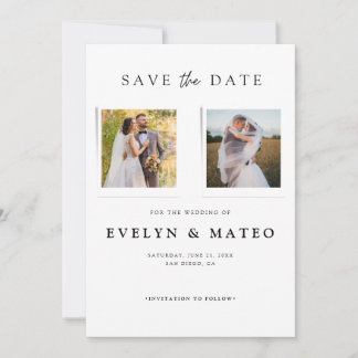 Tarjeta moderna de Foto Save the Date