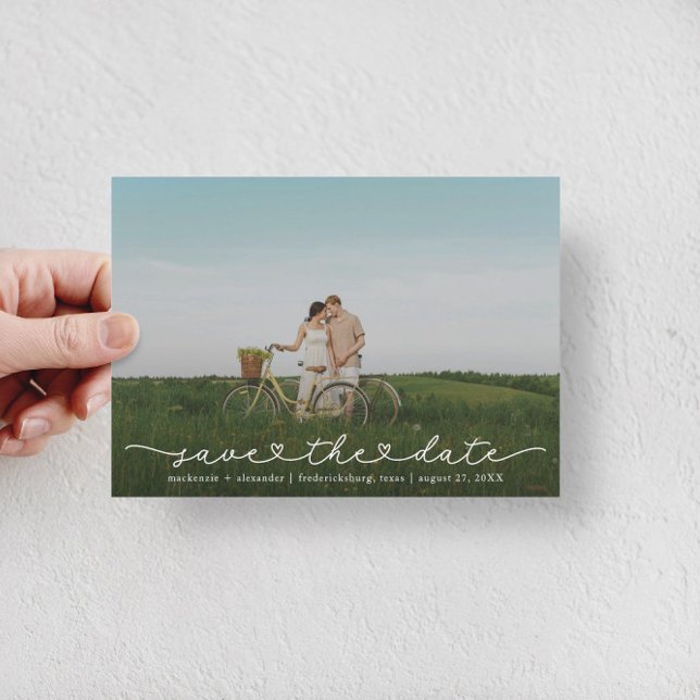 Tarjeta moderna de guardar la fecha con letra boho (Subido por el creador)