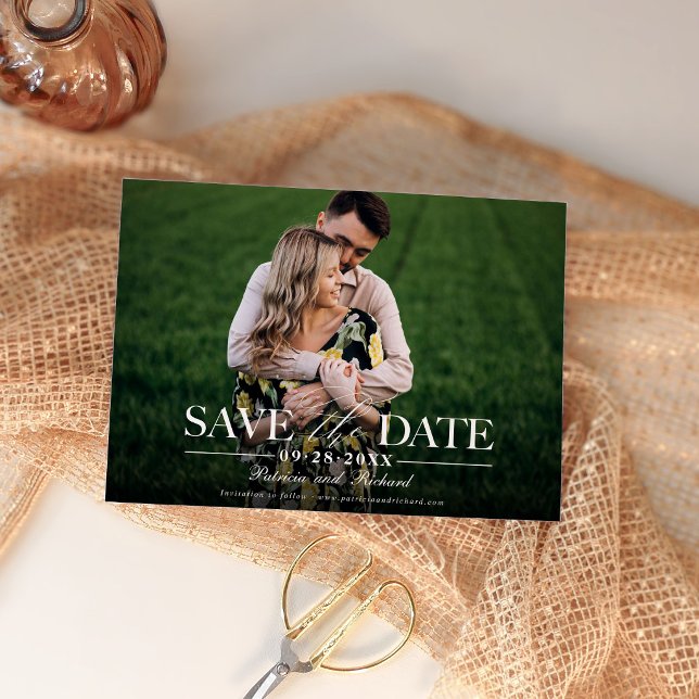 Tarjeta moderna de guardar la fecha de la boda con (Subido por el creador)