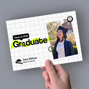 Tarjeta moderna de Invitación de graduación de fot