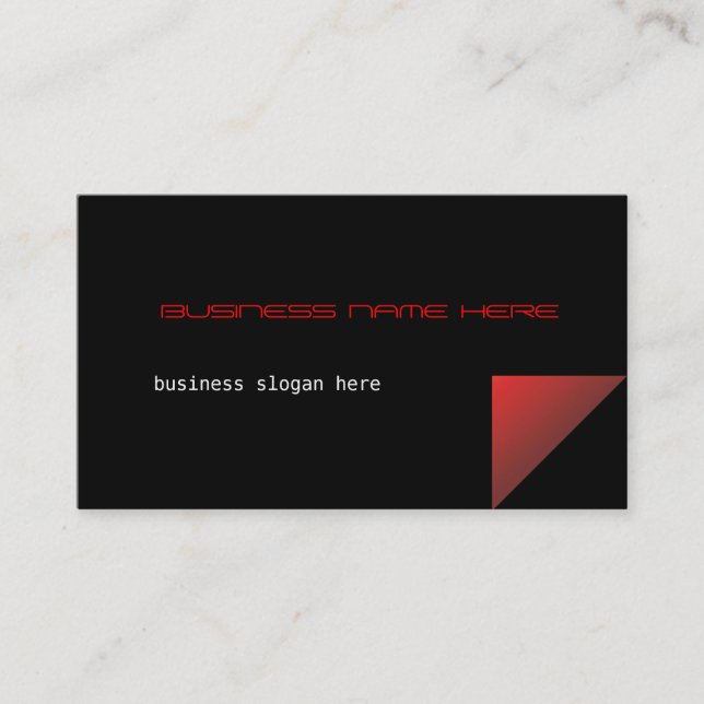 Tarjeta moderna de la esquina roja del perfil del (Anverso)