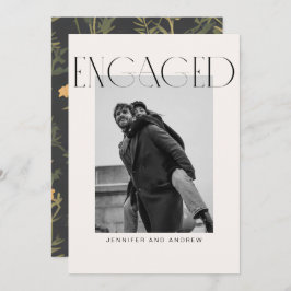 Tarjeta moderna de la fiesta de compromiso del Boh