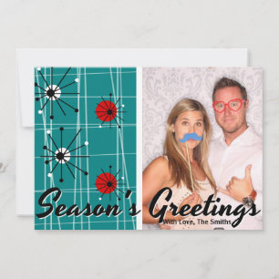 Tarjeta moderna de la foto del navidad de los
