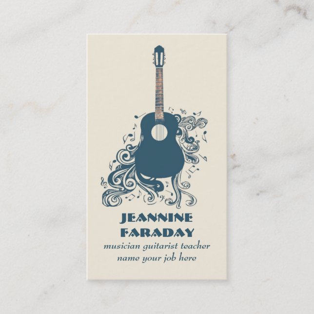 tarjeta moderna de la industria musical de la (Anverso)