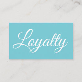 Tarjeta moderna de la lealtad de la turquesa