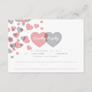 Tarjeta moderna de la respuesta de los corazones