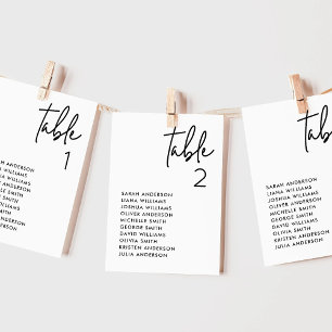 Tarjeta moderna de la tabla de asientos de Boda Mi