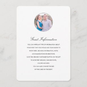 Tarjeta moderna de las direcciones/de información