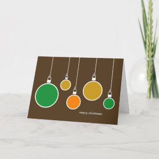 Tarjeta moderna de los ornamentos del navidad -