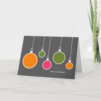 Tarjeta moderna de los ornamentos del navidad -