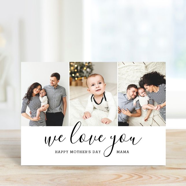 Tarjeta moderna de mamá 3 Collages de fotos Día de (Subido por el creador)