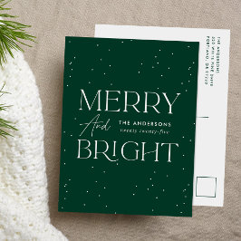 Tarjeta moderna de Navidad 'Alegre y Brillante' ve
