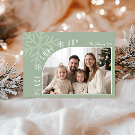 Tarjeta moderna de Navidad con foto trendy