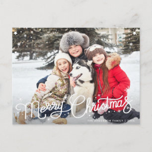 tarjeta moderna de navidad para familia con letra