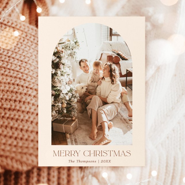 Tarjeta moderna de Navidades Boho | Tarjeta fotogr (Subido por el creador)