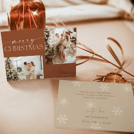 Tarjeta moderna de Navidades Boho | Terracotta Hol