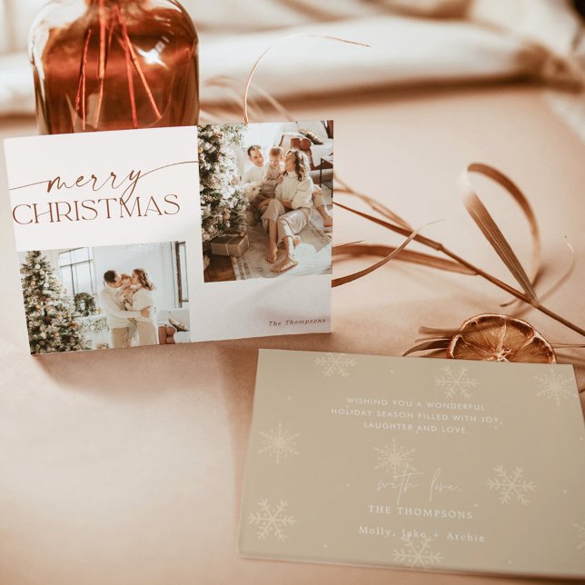 Tarjeta moderna de Navidades Boho | Terracotta Hol (Subido por el creador)