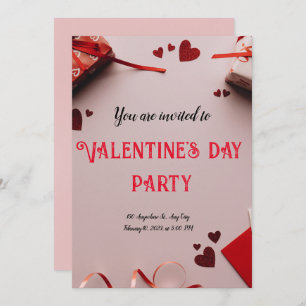 Tarjeta moderna de Red Happy Valentine Day