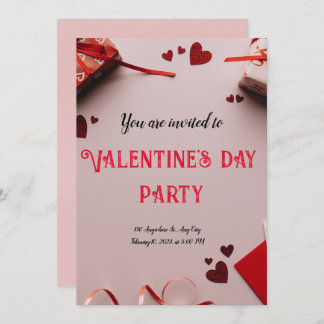 Tarjeta moderna de Red Happy Valentine Day