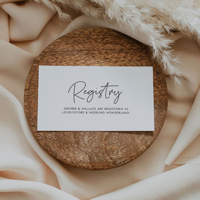 Tarjeta moderna de registro de bodas minimalistas (Subido por el creador)