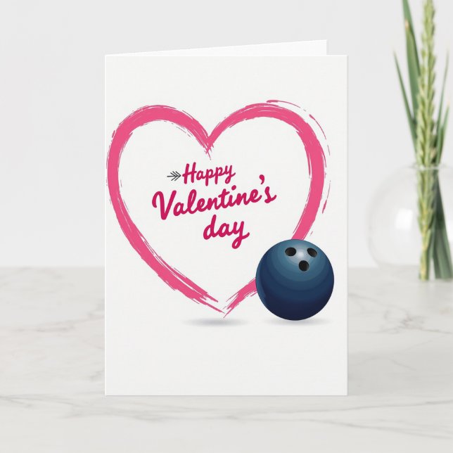 Tarjeta moderna de San Valentín con corazón de fuc (Anverso)