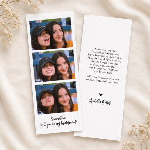 Tarjeta moderna de tira de fotos ¿Quieres ser mi d