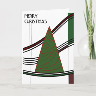 Tarjeta moderna del árbol de navidad