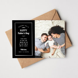 Tarjeta moderna del Día del Padre Fotográfico para