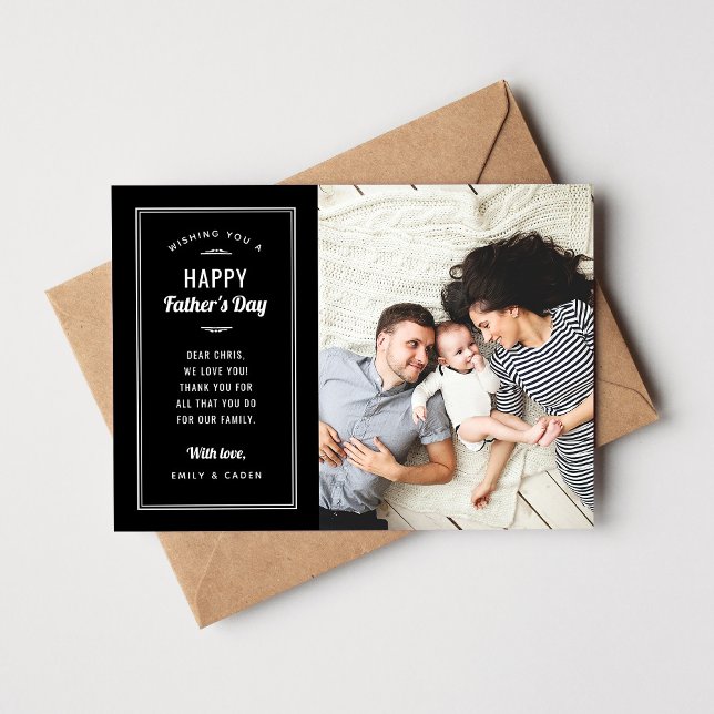 Tarjeta moderna del Día del Padre Fotográfico para (Subido por el creador)
