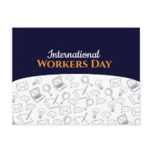 Tarjeta moderna del Día Internacional de los Traba
