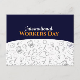 Tarjeta moderna del Día Internacional de los Traba