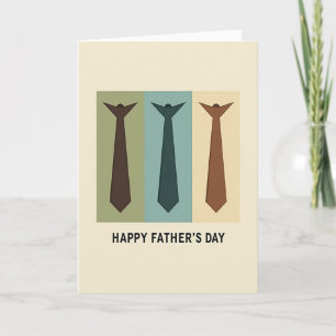 Tarjeta moderna del padre con corbata gráfica